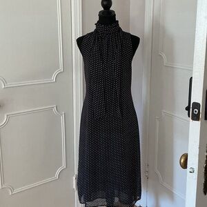 Walter Baker Black and White Dotted Midi Dress